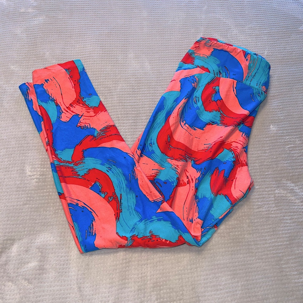 Women's LuLaRoe Tall & Curvy Leggings – Abstract Print – Like New